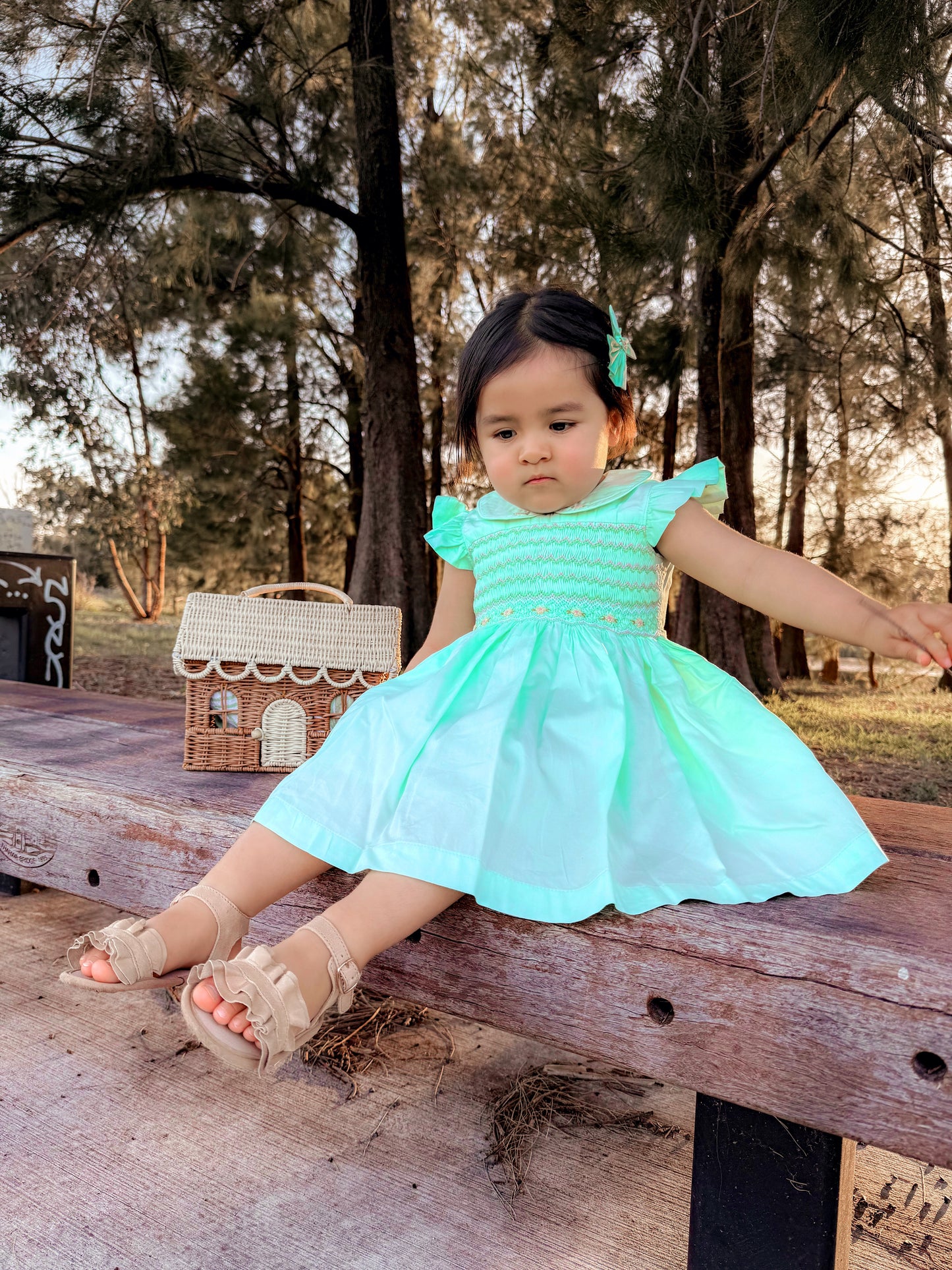 Emerald - Green Smocked Dress