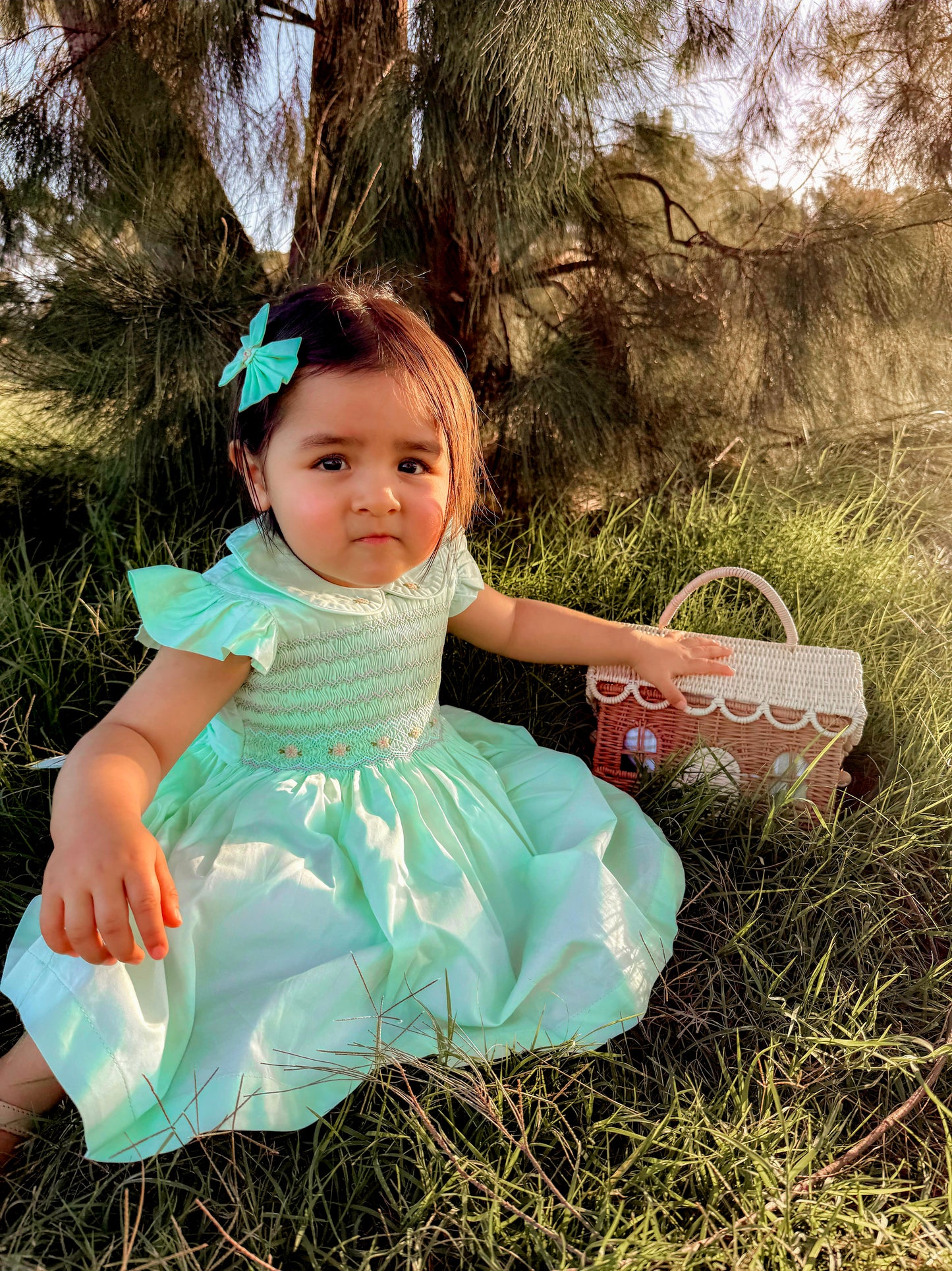 Emerald - Green Smocked Dress
