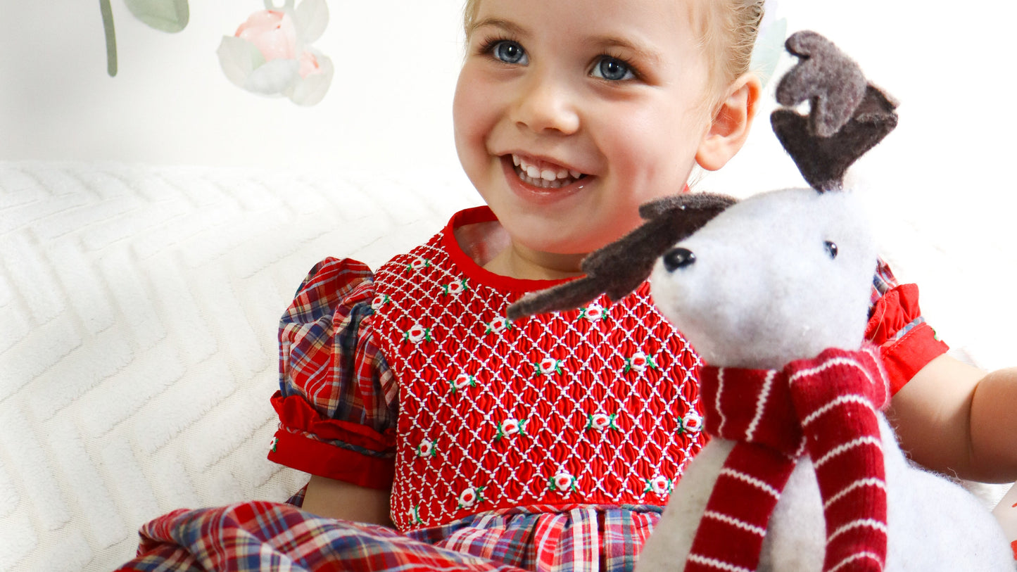 Elegant holiday dress for baby girl by Isa & Mar Kids Boutique