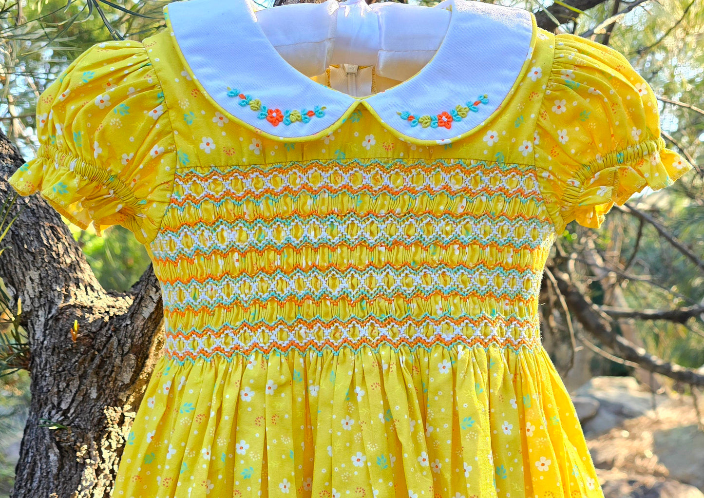 Marie – Yellow Floral Dress