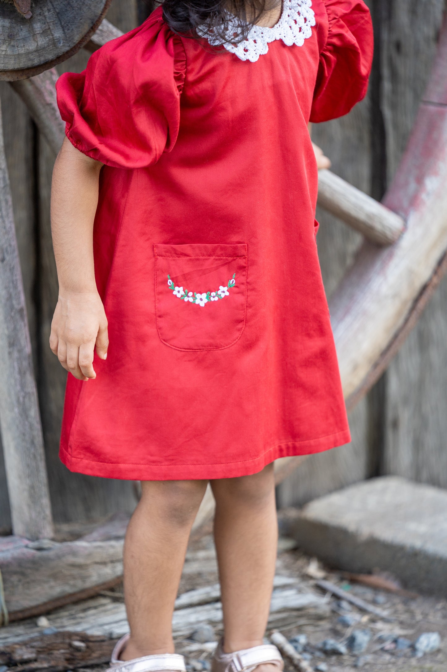 VALERIE - Red Embroidery Dress