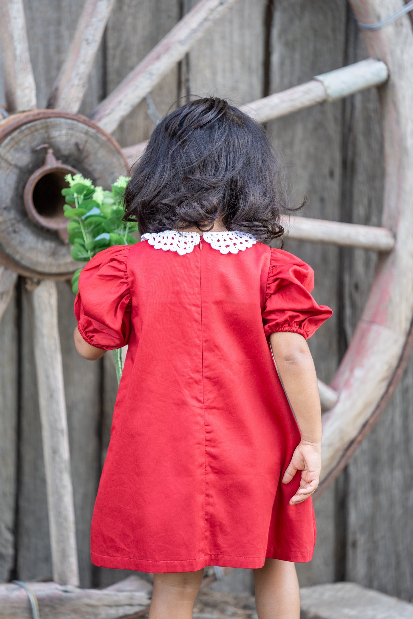 VALERIE - Red Embroidery Dress