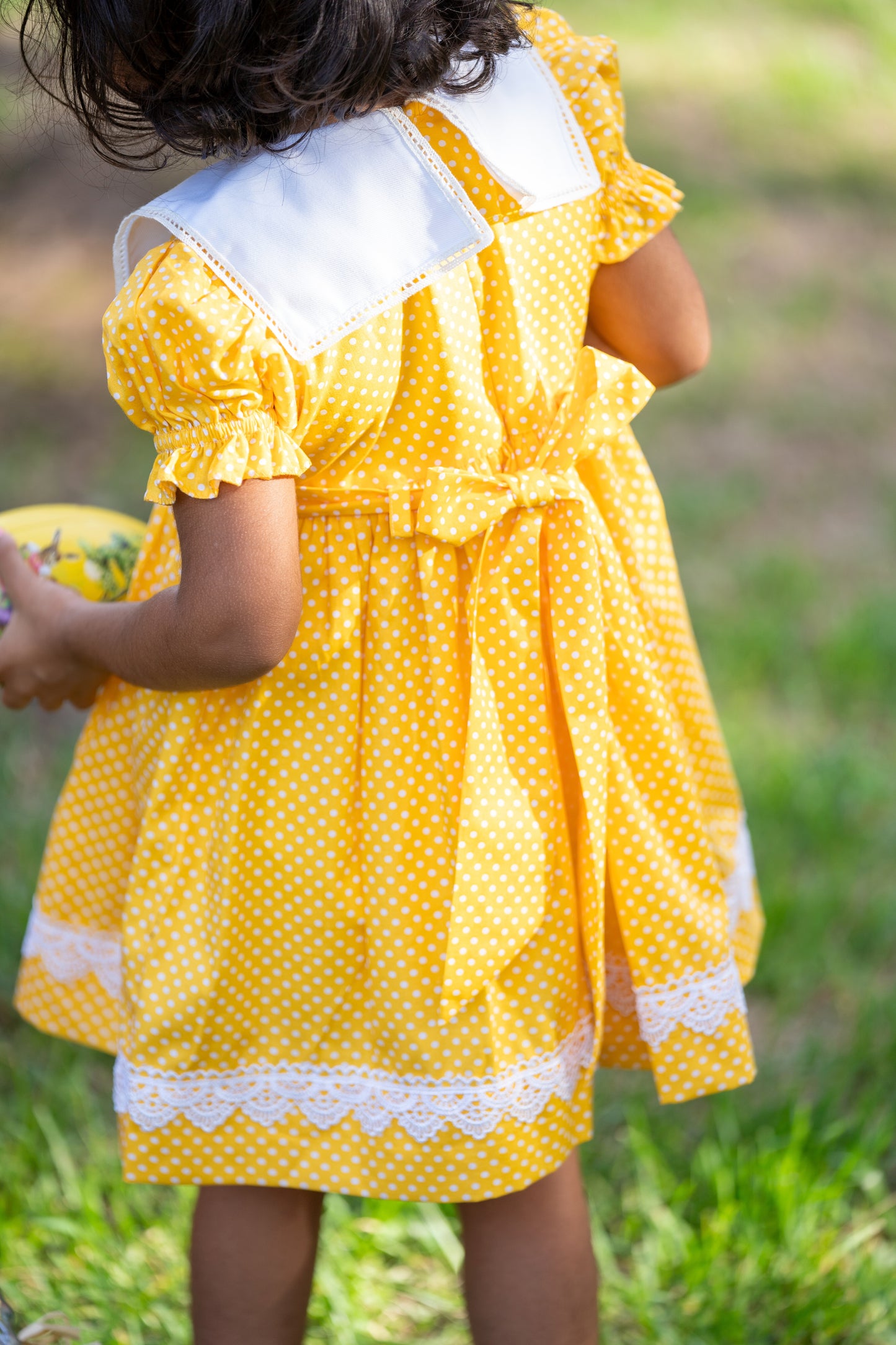 AMELIA - Yellow Bunny Embroidery Dress