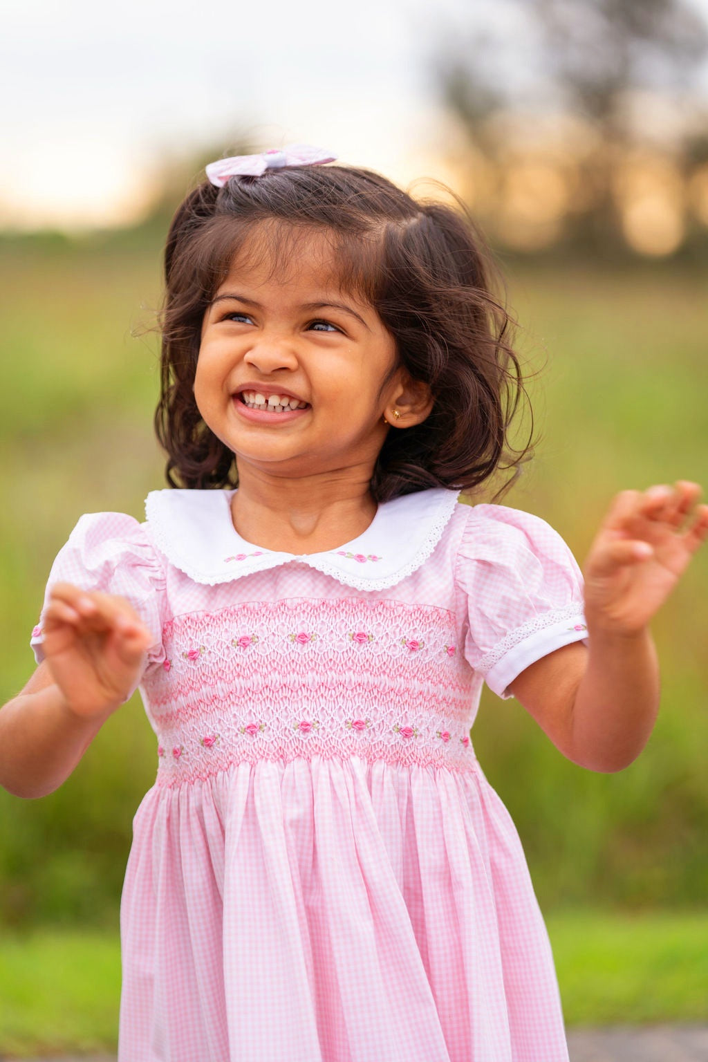 Isabelle – Pink Smocked Dress