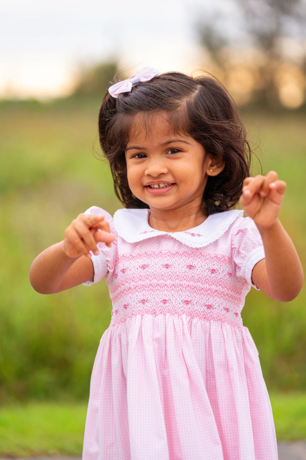 Isabelle – Pink Smocked Dress