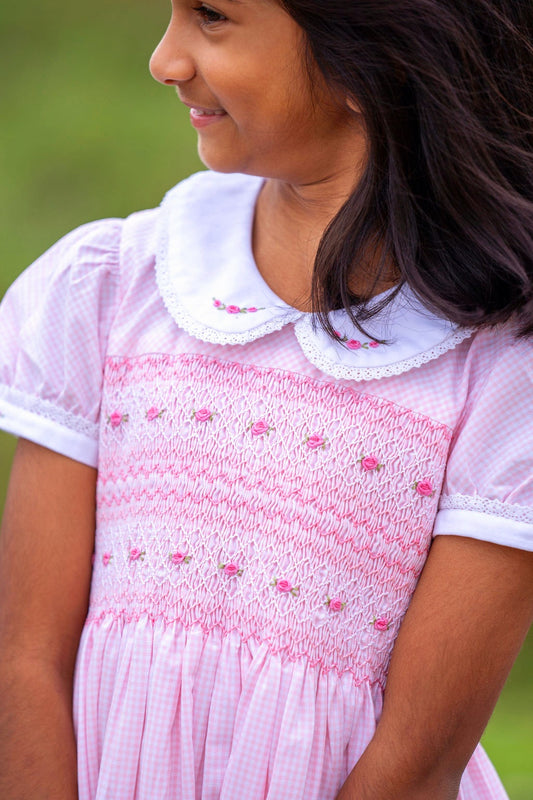 Isabelle – Pink Smocked Dress