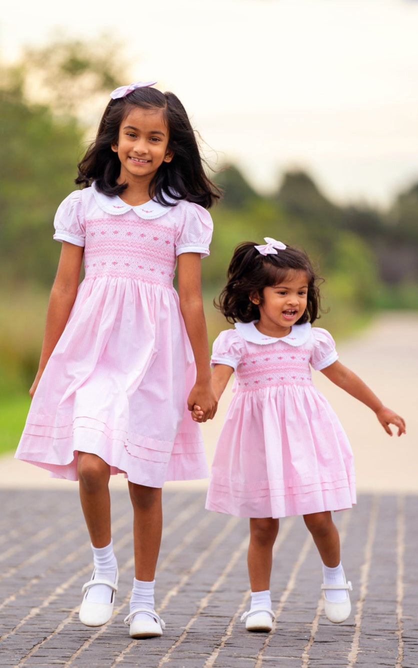 Isabelle – Pink Smocked Dress