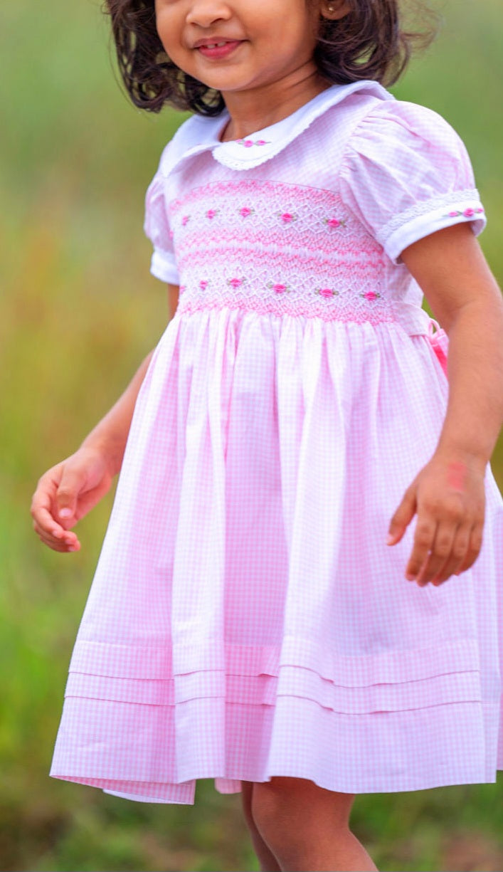 Isabelle – Pink Smocked Dress