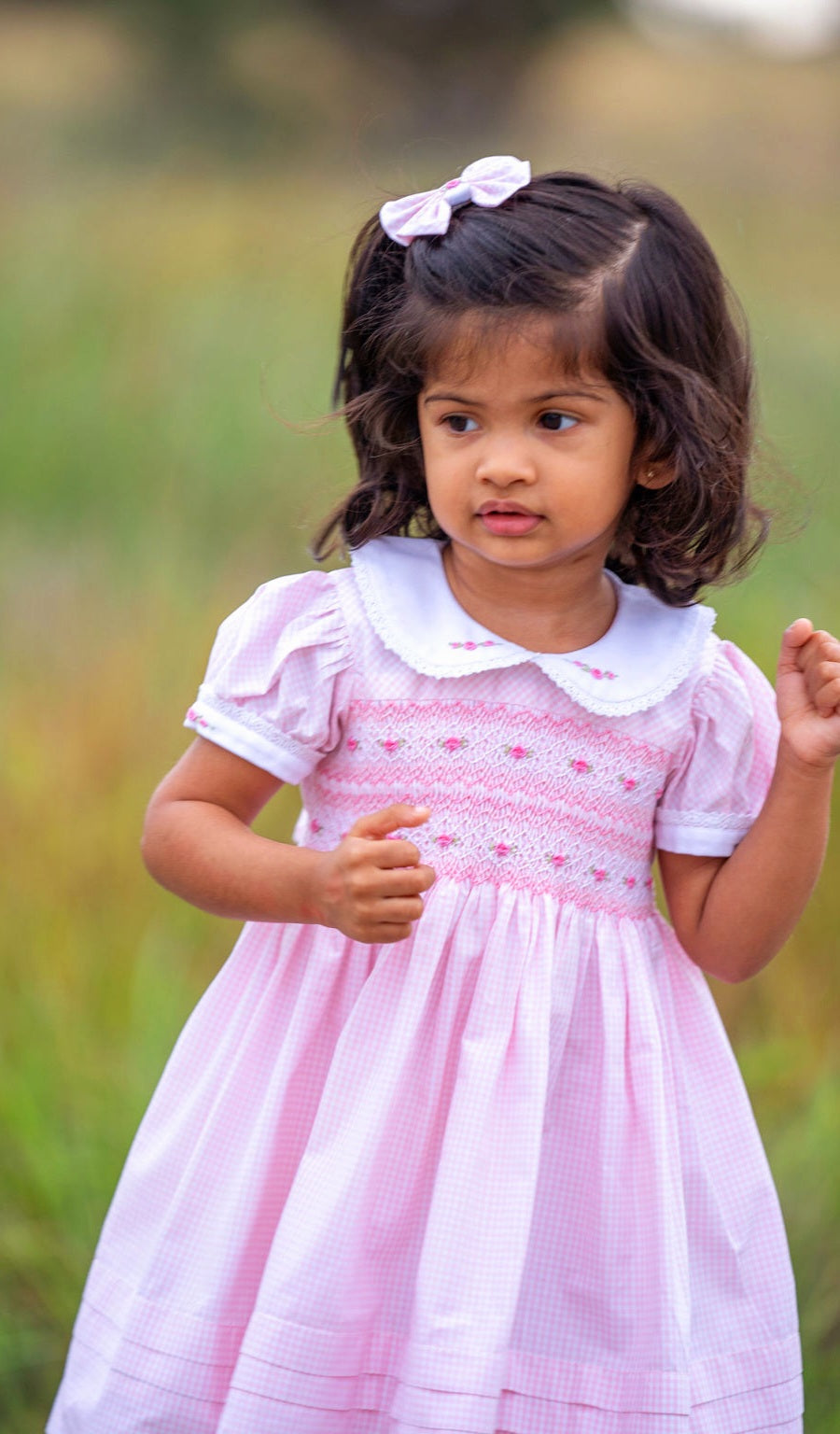 Isabelle – Pink Smocked Dress