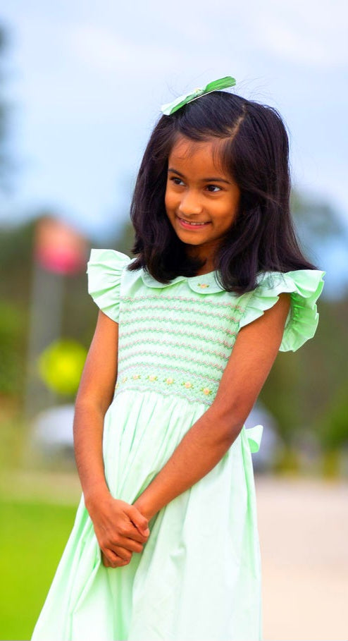 Emerald - Green Smocked Dress