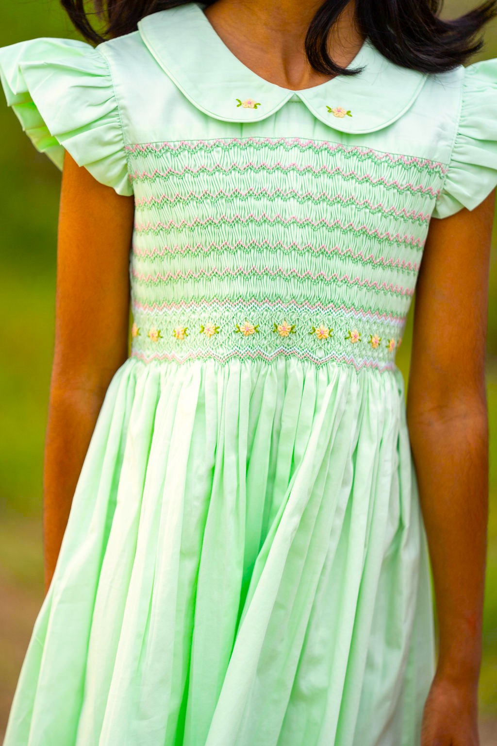 Emerald - Green Smocked Dress