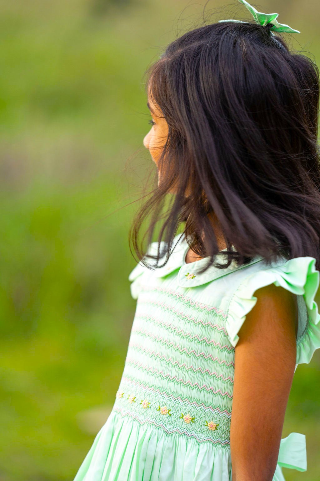 Emerald - Green Smocked Dress