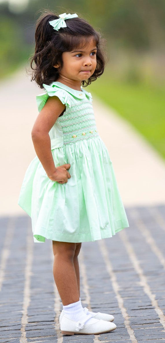 Emerald - Green Smocked Dress