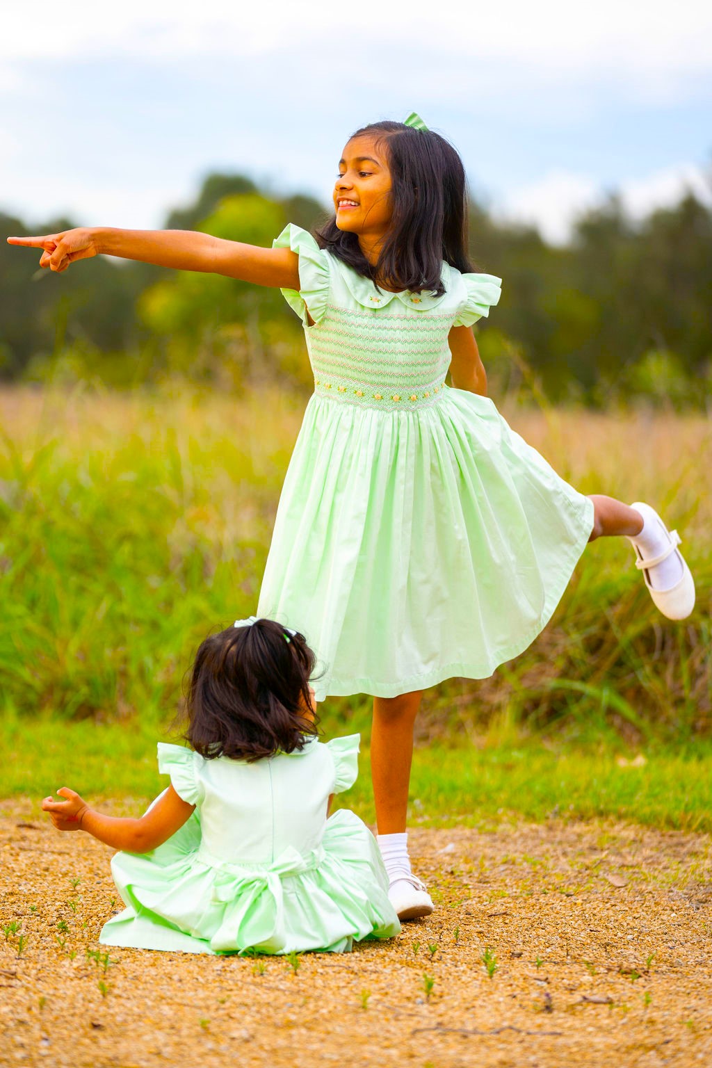 Emerald - Green Smocked Dress