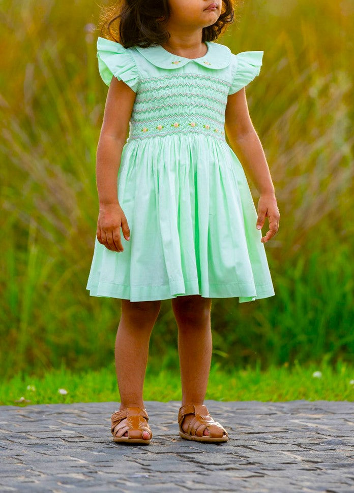 Emerald - Green Smocked Dress