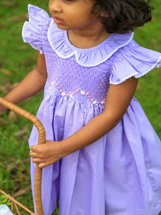 April Blossom - Purple flutter dress